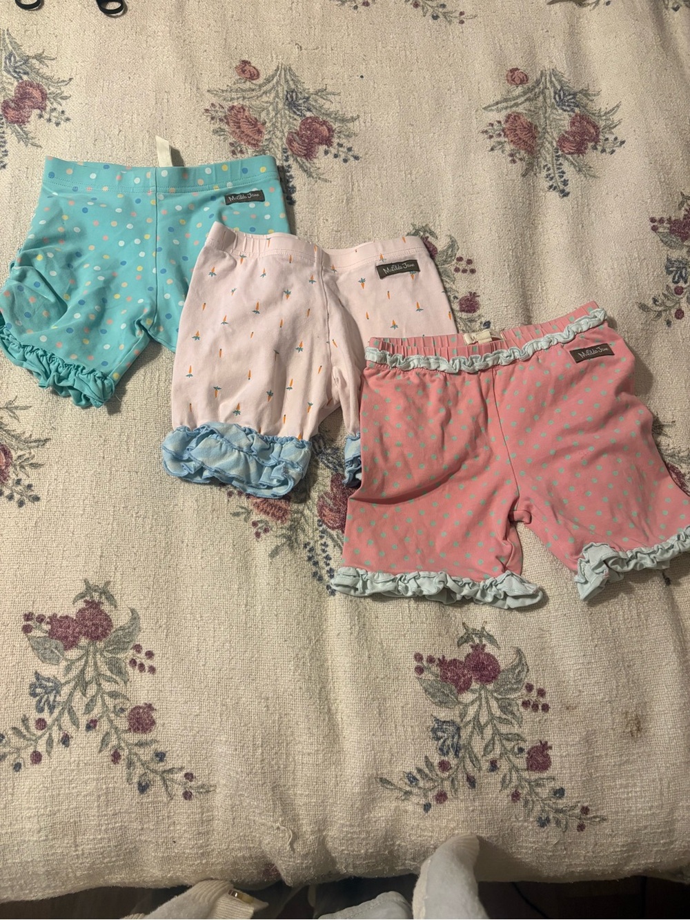 Matilda Jane Girls Ruffle Shorts - Pink, Light Blue, Aqua